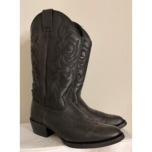 Justin Boots Men's 2553 Black Leather Western Cowboy Boots Size 8.5D